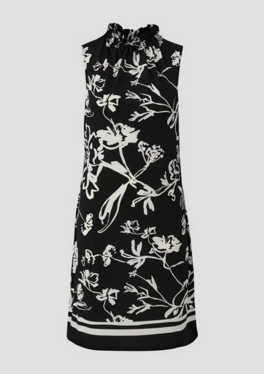 s.Oliver BLACK LABEL Minikleid Jerseykleid mit Faltenausschnitt günstig online kaufen