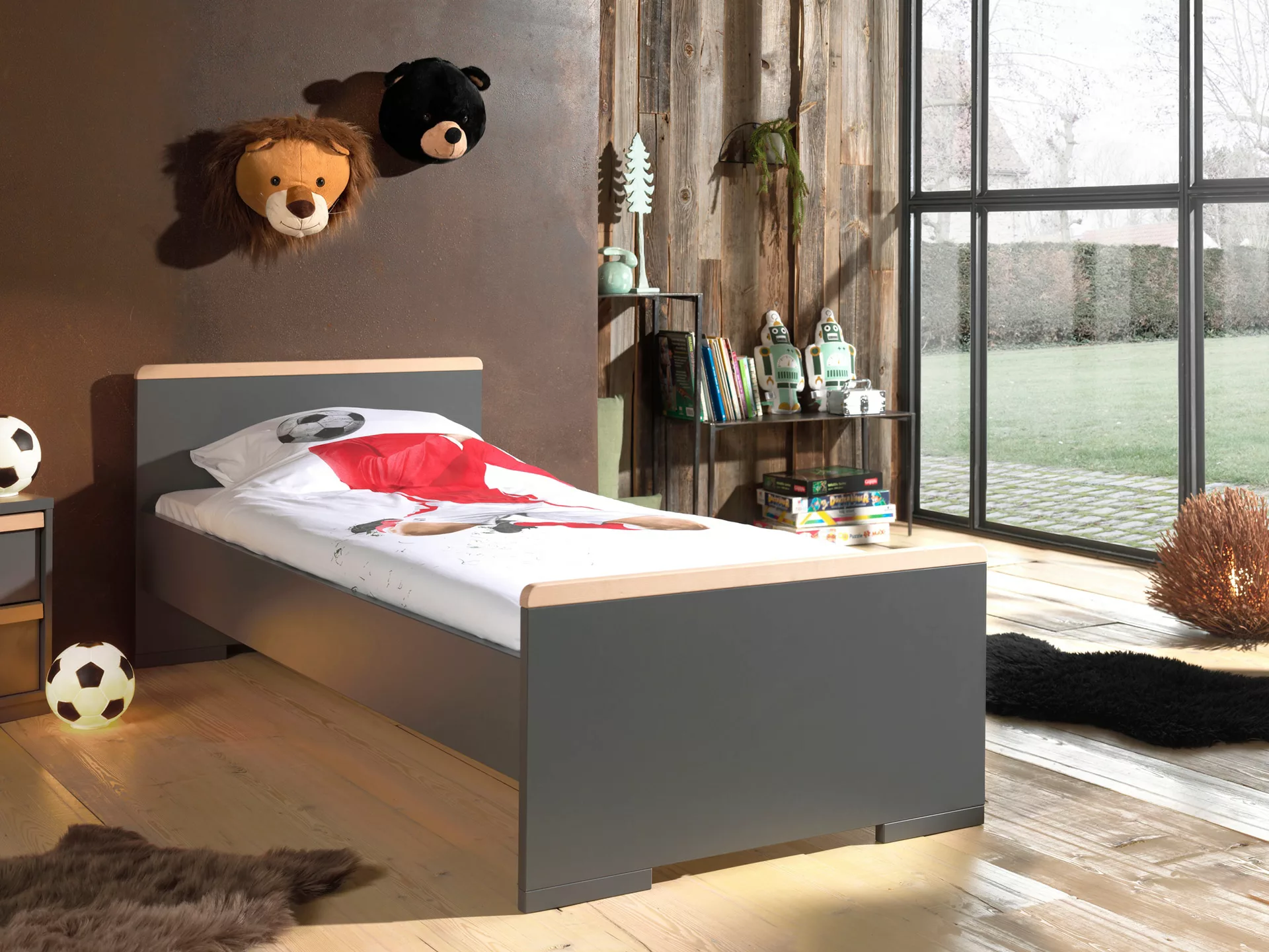 Vipack Jugendbett "London", (Made in Europe), Einzelbett mit Melamin-Oberfl günstig online kaufen