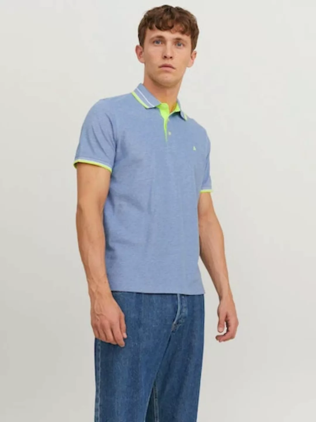 Jack & Jones Poloshirt JJEPAULOS POLO SS NOOS mit Logo Stickerei günstig online kaufen