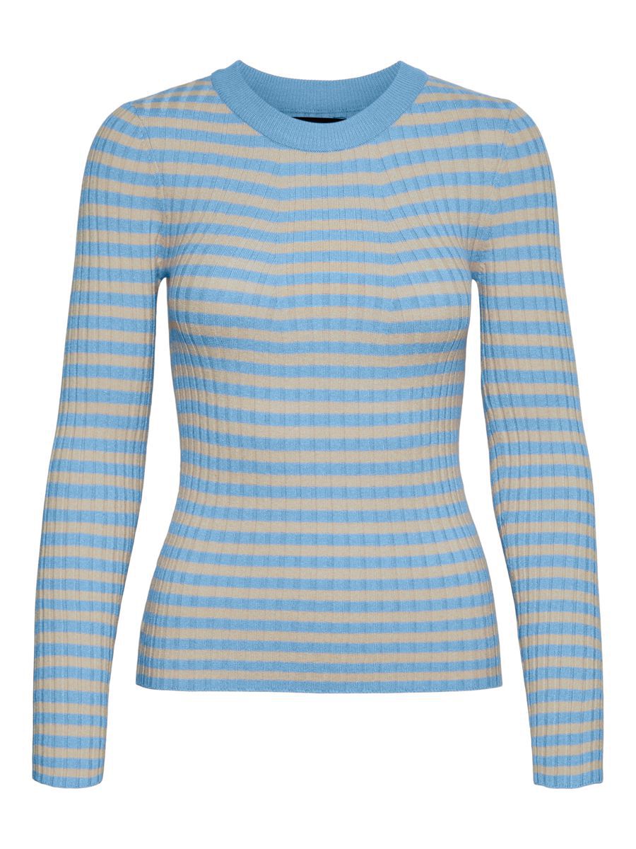 VERO MODA Rippdesign Bluse Damen Blau günstig online kaufen
