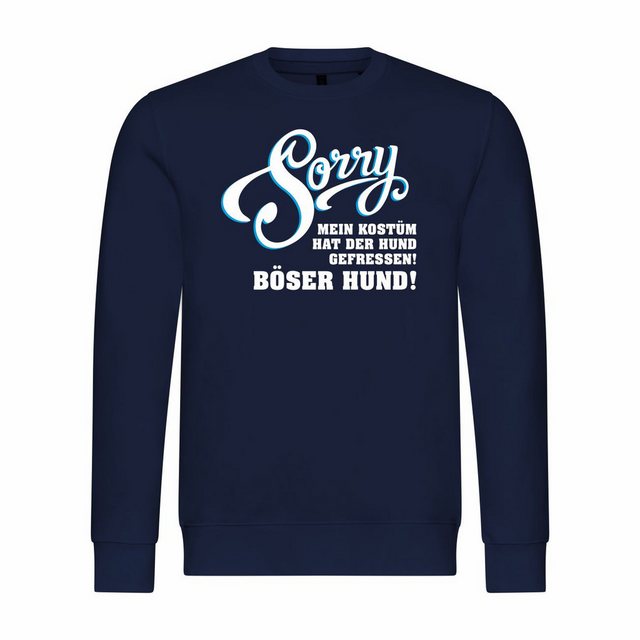 deinshirt Rundhalspullover Herren Sweatshirt Sorry mein Kostüm hat der Hund günstig online kaufen