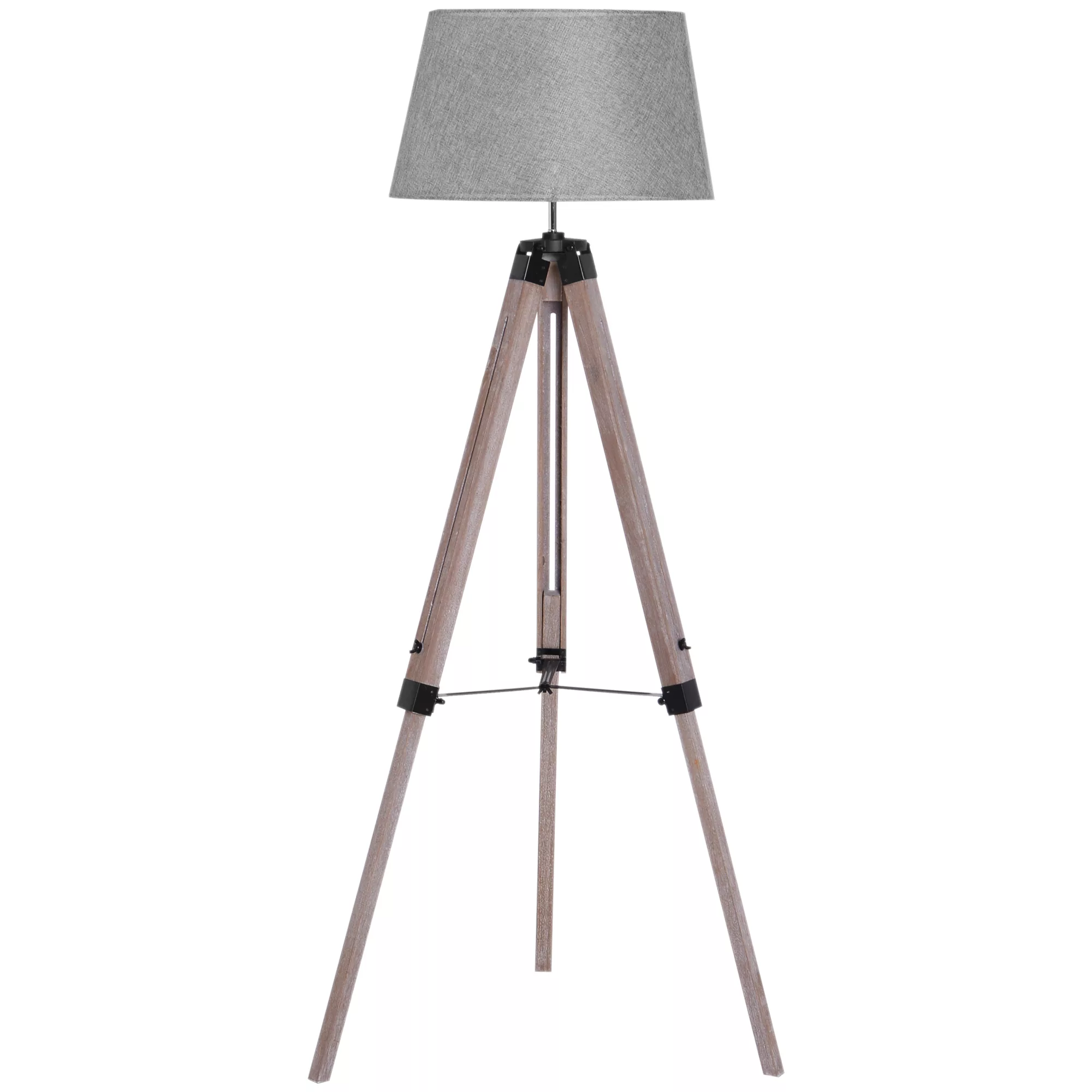 HOMCOM Stehlampe Tripod Höhenverstellbare Standleuchte im Skandinavischen D günstig online kaufen