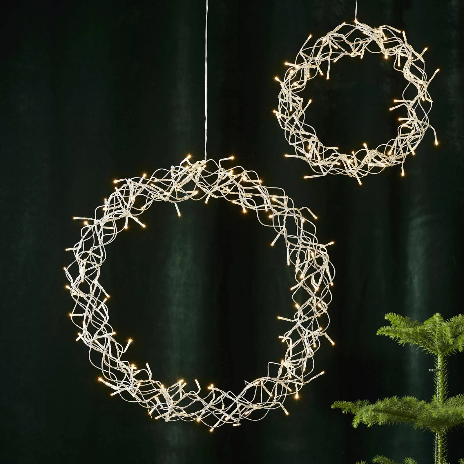 LED-Kranz Curly, warmweiß, Ø 50 cm günstig online kaufen