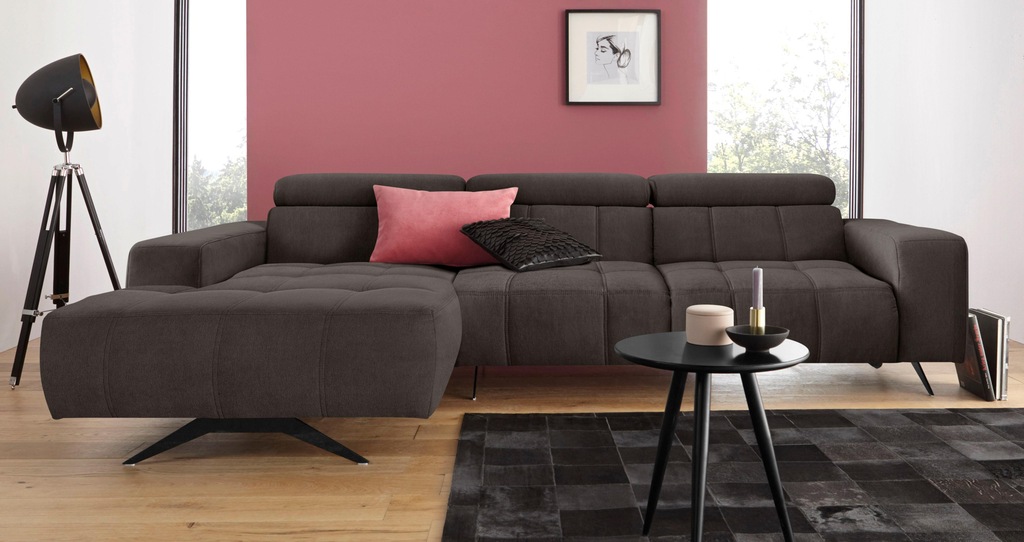 DOMO collection Ecksofa "Trento L-Form, mit Kufenfuß oder Einzelfuß", wahlw günstig online kaufen