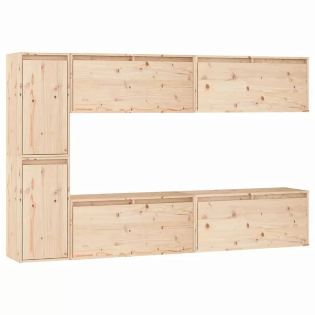 furnicato TV-Schrank TV-Schränke 6 Stk. Massivholz Kiefer (1-St) günstig online kaufen