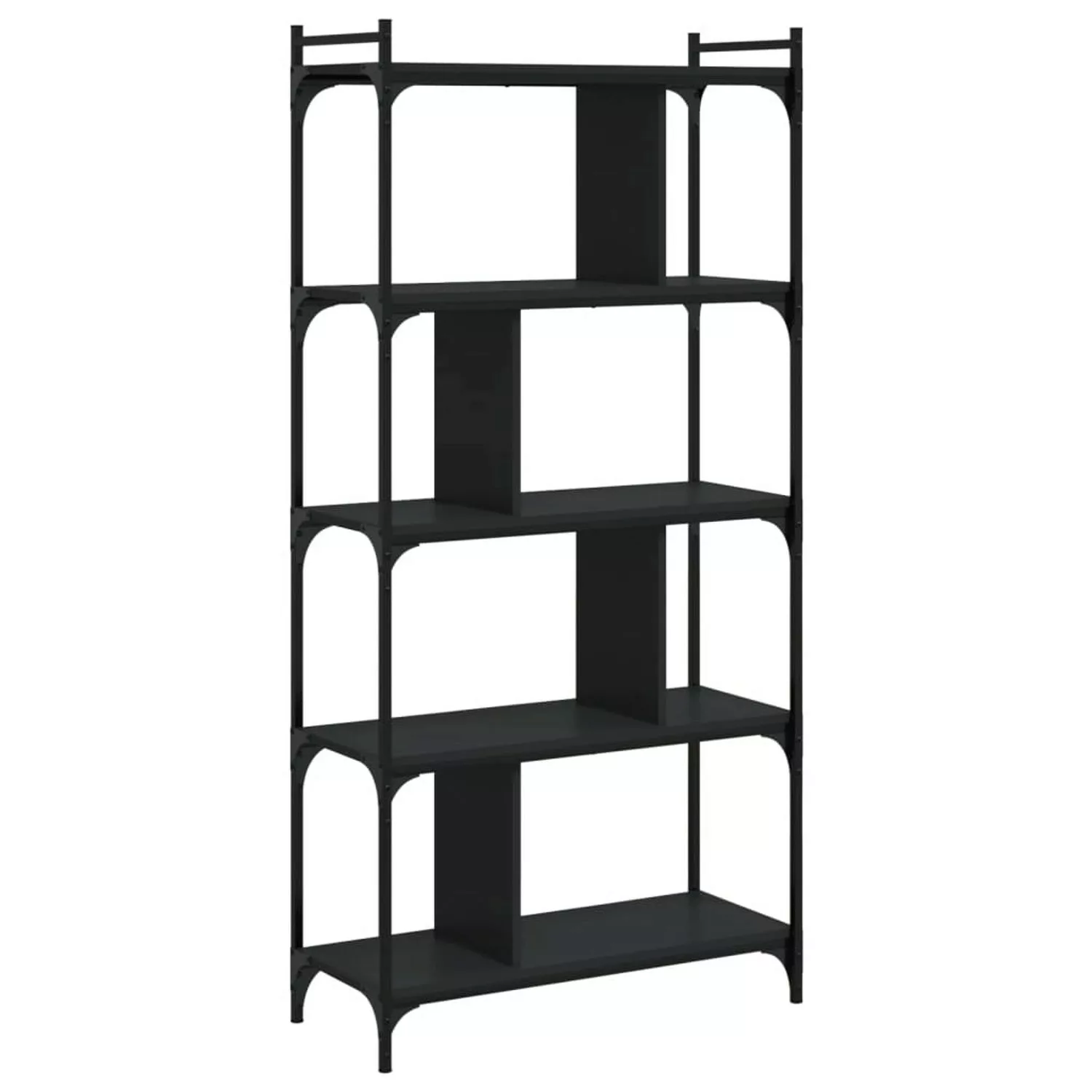 VidaXL Bücherregal 5 Böden Schwarz 76x32x158 cm Holzwerkstoff günstig online kaufen