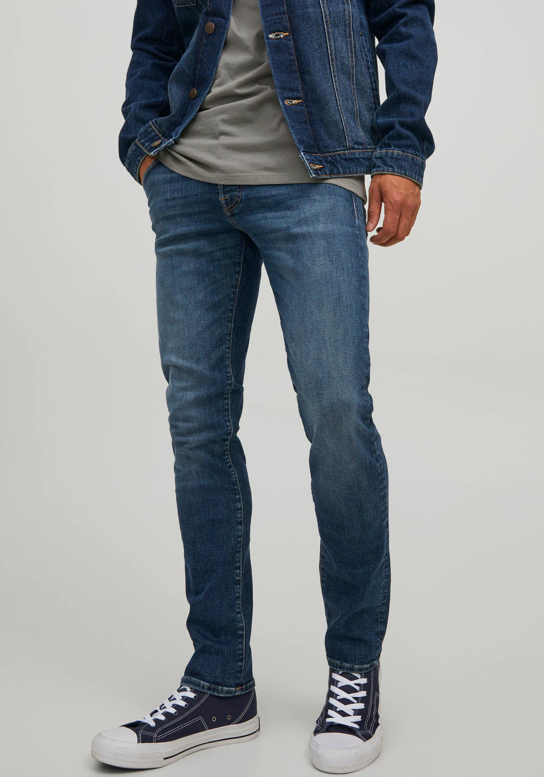 Jack & Jones Slim-fit-Jeans "JJIGLENN – Slim-Fit-Jeans mit niedriger Leibhö günstig online kaufen