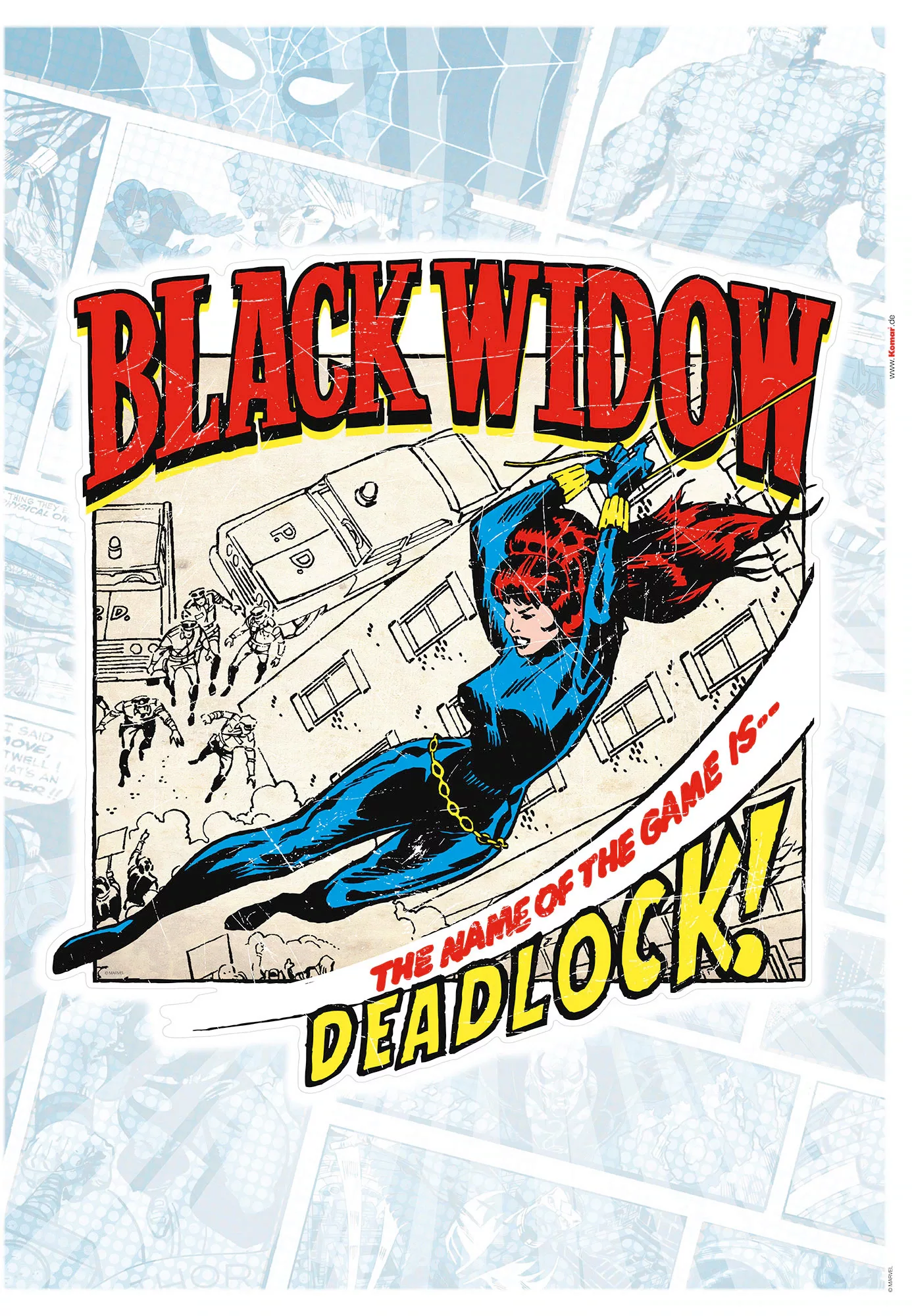 KOMAR Wandtattoo - Black Widow Comic Classic  - Größe 50 x 70 cm mehrfarbig günstig online kaufen
