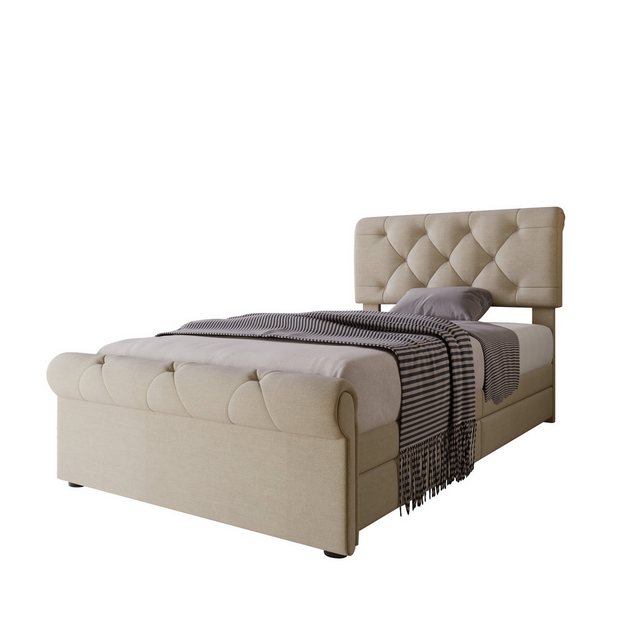 WISHDOR Polsterbett Einzelbett Doppelbett Polsterbett Chesterfield Funktion günstig online kaufen