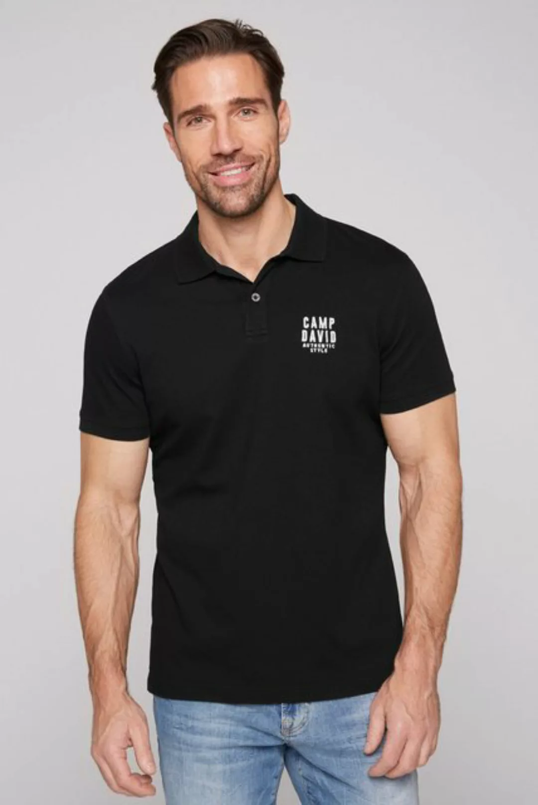 CAMP DAVID Poloshirt mit kleiner Logo-Stickerei auf Brusthöhe günstig online kaufen