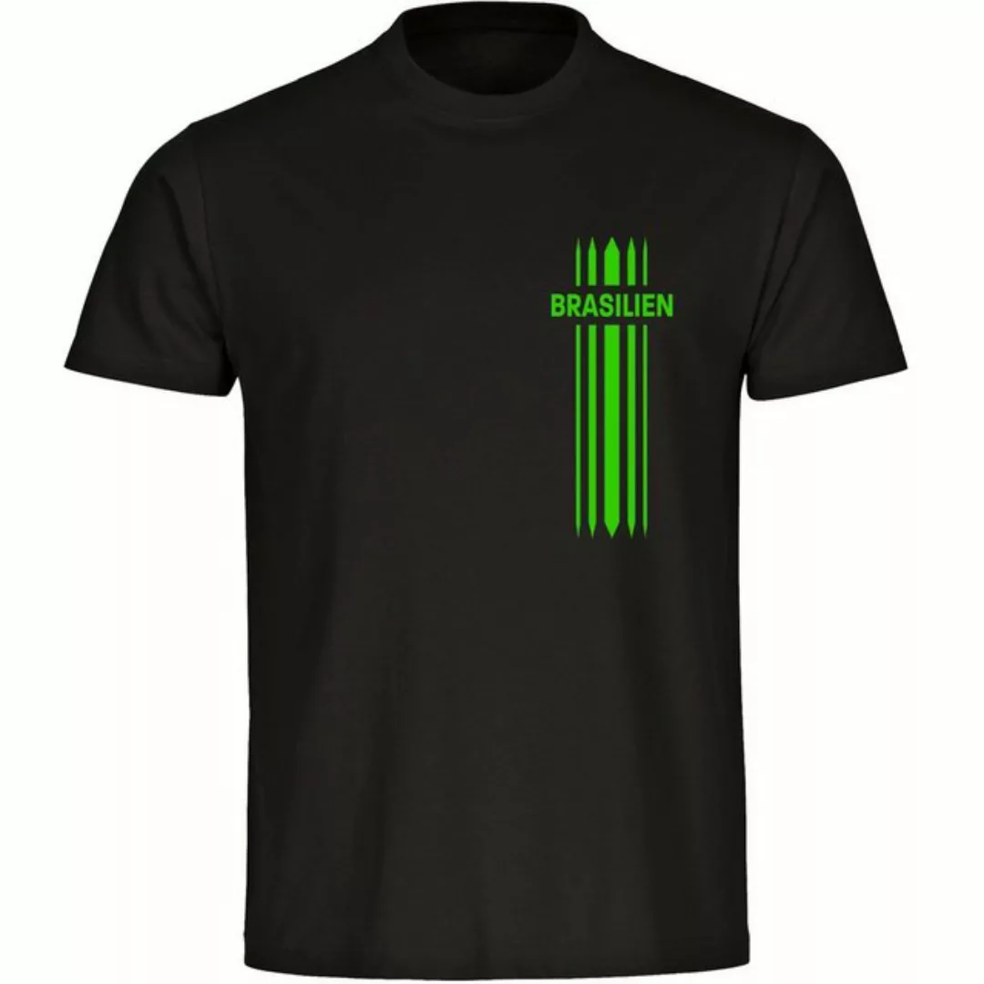 multifanshop T-Shirt Herren Brasilien - Streifen - Männer günstig online kaufen