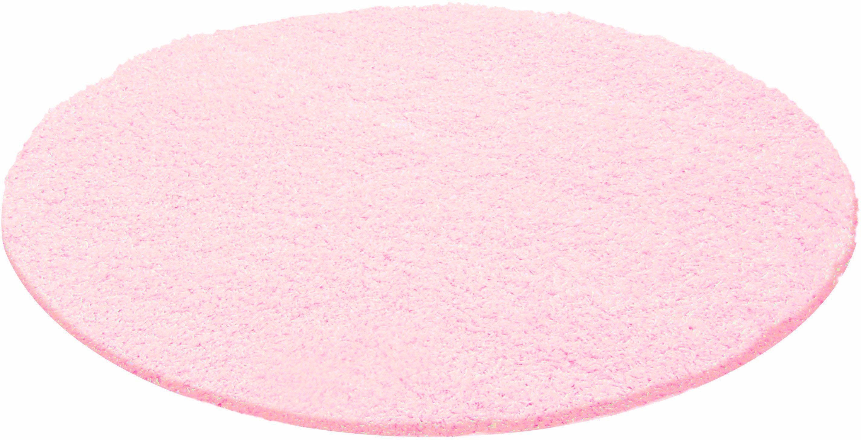 my home Teppich »Viva Teppich rund«, rund, 45 mm Höhe, Uni-Farben, einfarbi günstig online kaufen