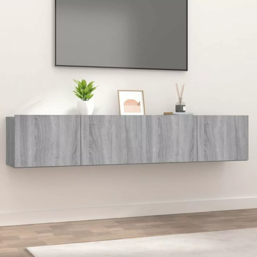 vidaXL TV-Schrank TV-Schränke 2 Stk Grau Sonoma 80x30x30 cm Spanplatte Wand günstig online kaufen