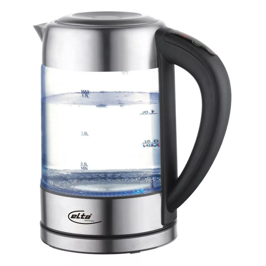 Elta Glas-Wasserkocher GWK-2200.4T schwarz Edelstahl Glas Edelstahl B/H/T: günstig online kaufen