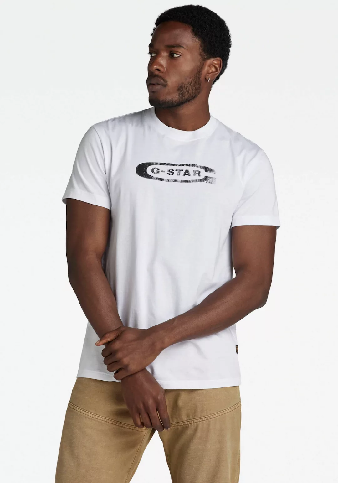 G-Star RAW T-Shirt "Distressed old school logo" günstig online kaufen