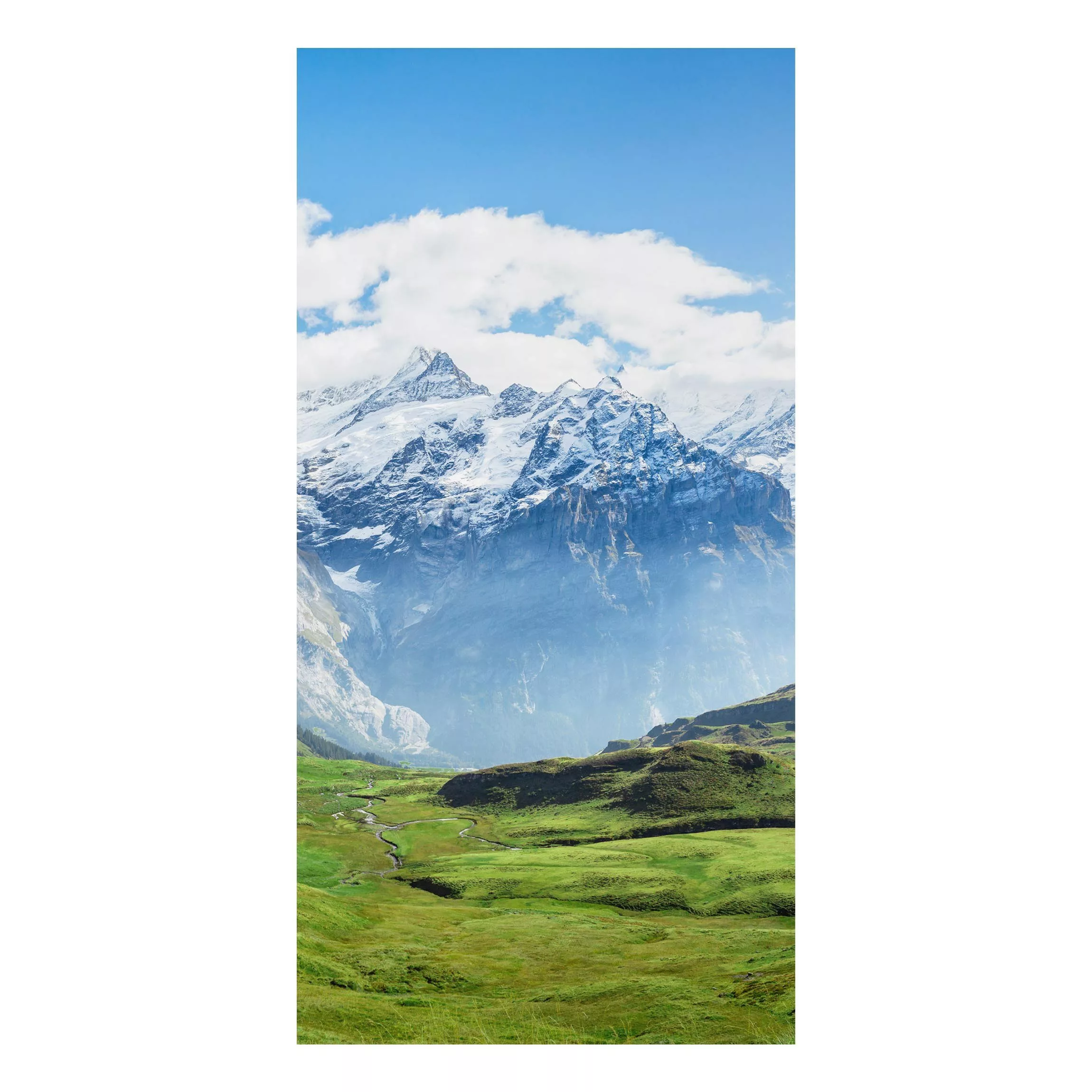 Alu-Dibond Bild Schweizer Alpenpanorama günstig online kaufen