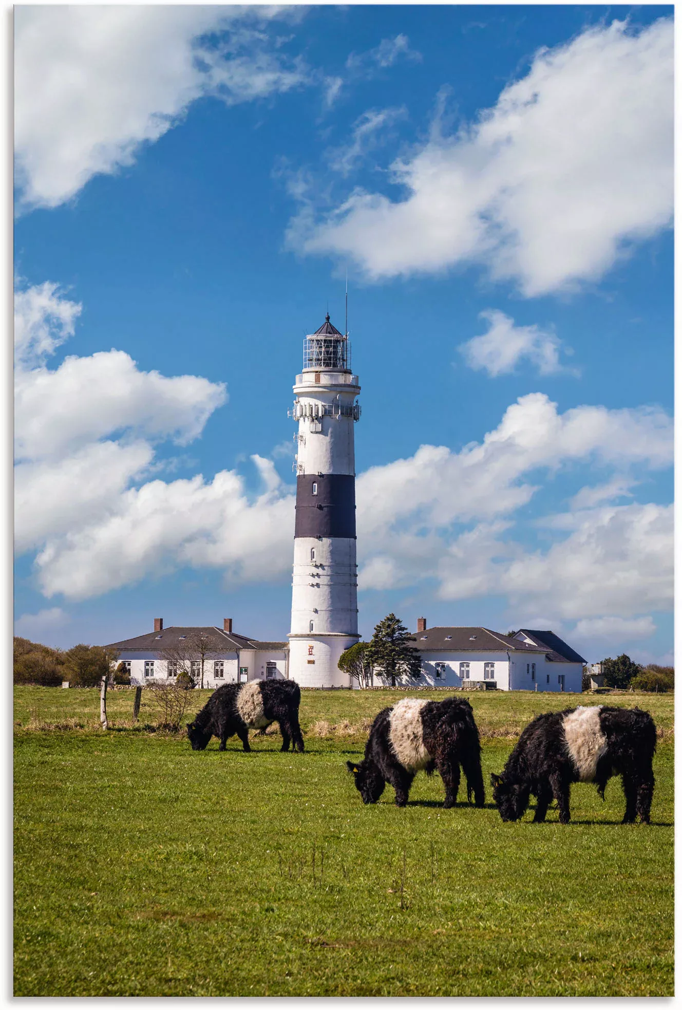 Artland Wandbild "Leuchtturm Langer Christian Kampen Sylt", Gebäude, (1 St. günstig online kaufen