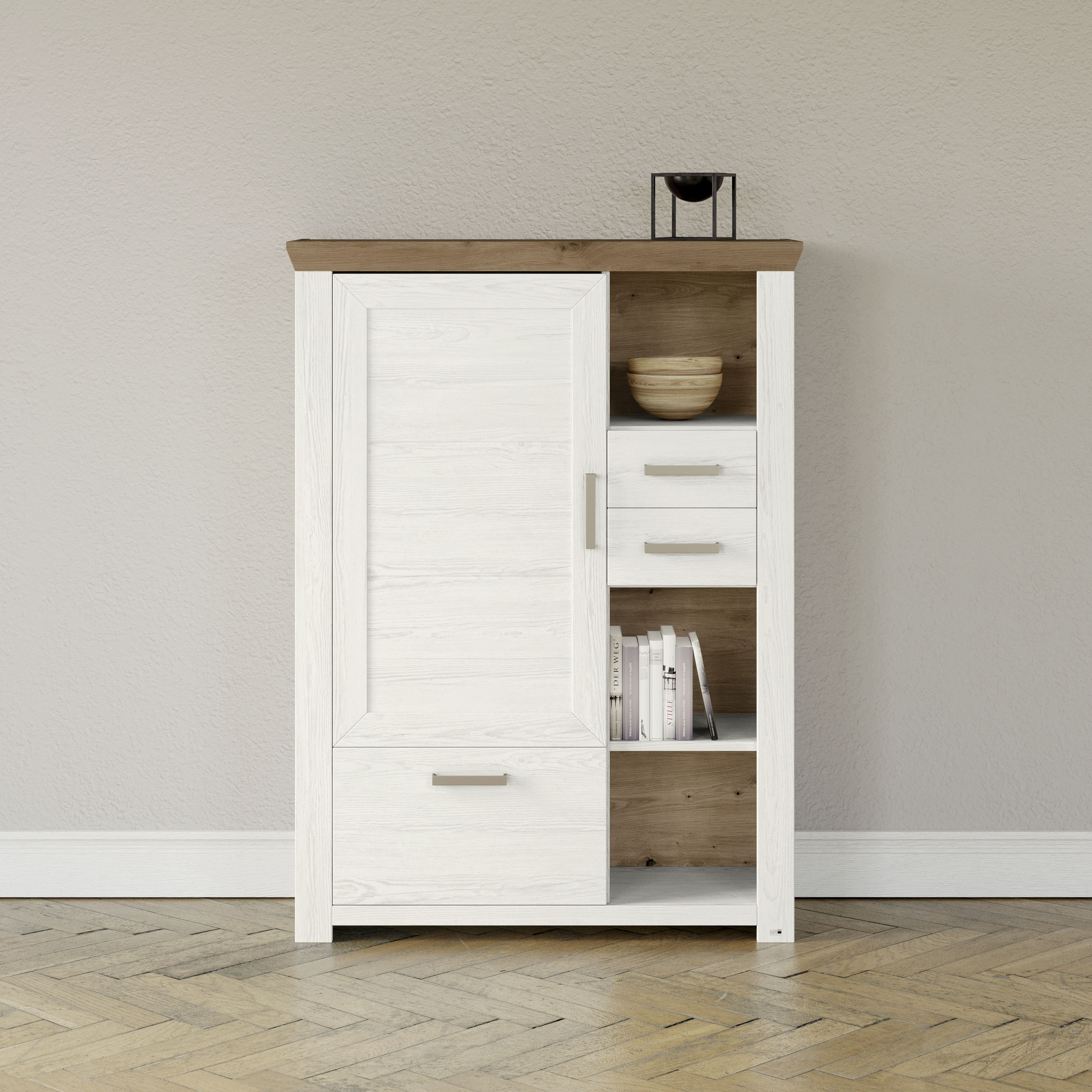 set one by Musterring Highboard "York", Typ 25 und 26, in 3 Farbvarianten, günstig online kaufen