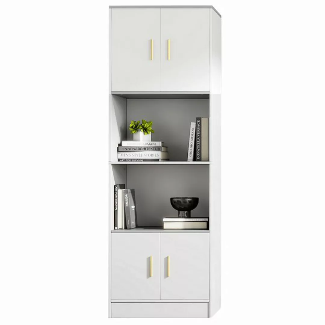 Odikalo Vitrine Sideboard Highboards Wohnzimmerständer Bücherregalecm 4 Tür günstig online kaufen