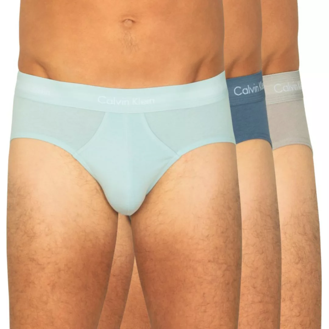 Calvin Klein 3-er Set Slips Beige, Blau & Türkis günstig online kaufen