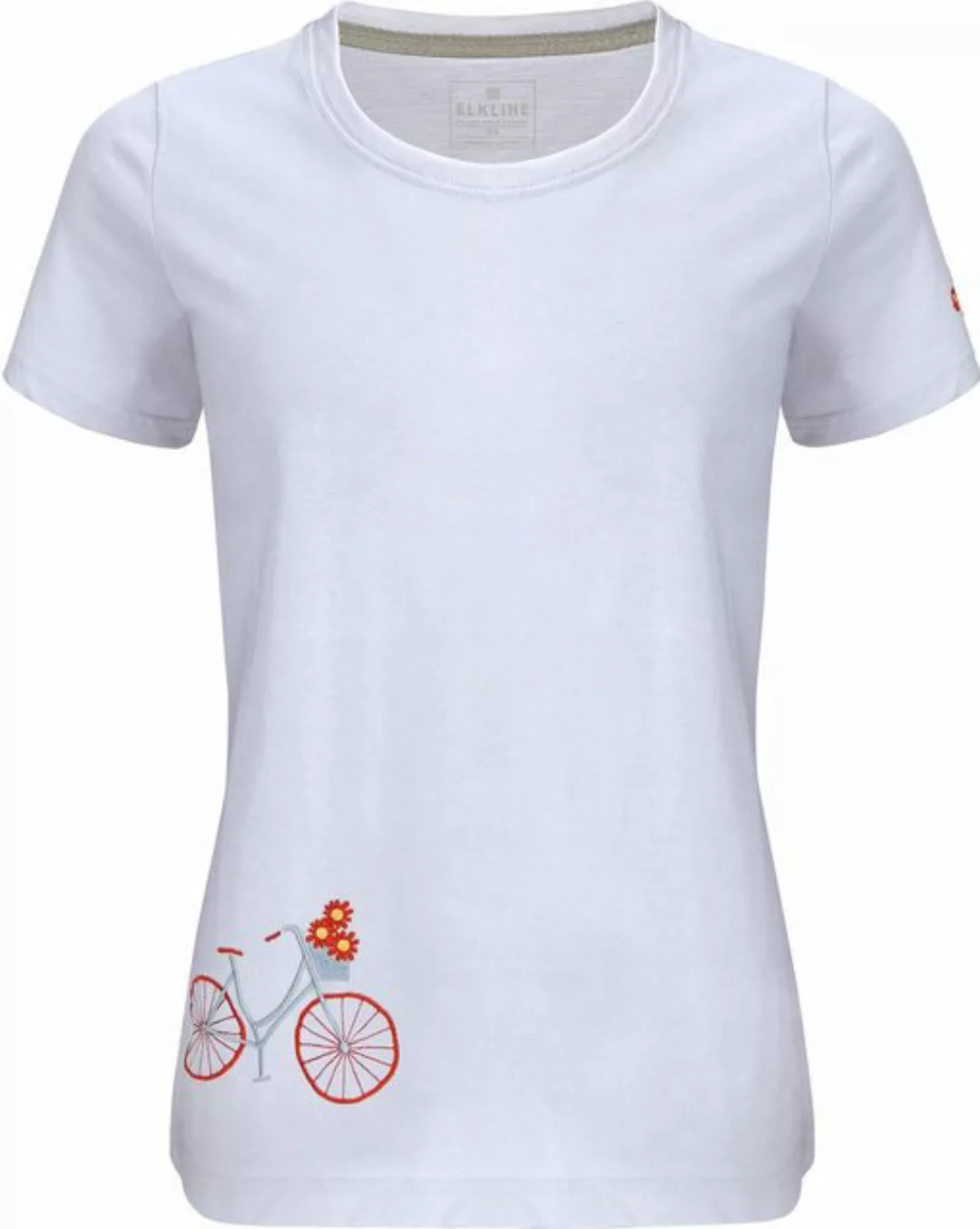 Elkline T-Shirt Flower Bike T-Shirt mit Blumen & Fahrrad Stick günstig online kaufen