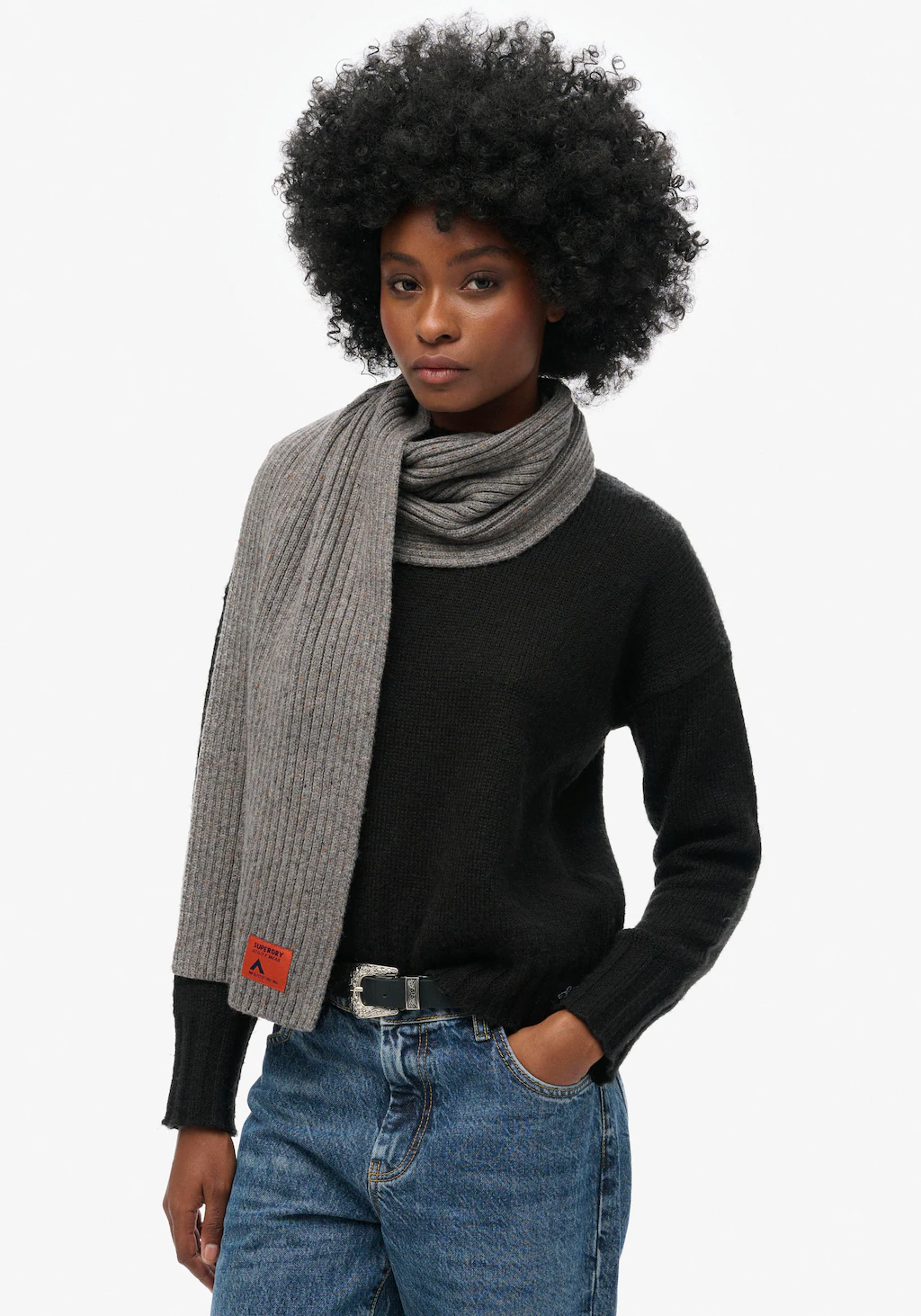 Superdry Strickschal "WORKWEAR NEP KNITTED SCARF" günstig online kaufen