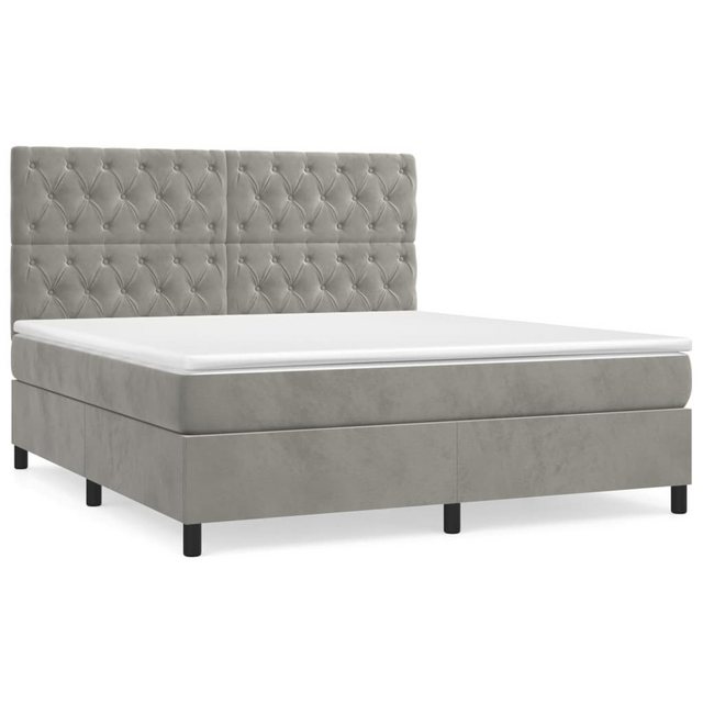 vidaXL Boxspringbett Bett Boxspringbett mit Matratze komplett Samt (160 x 2 günstig online kaufen