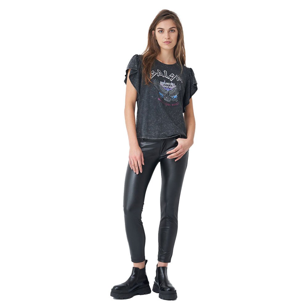 Salsa Jeans 125405-000 / Branding Rock Kurzarm T-shirt XS Black günstig online kaufen
