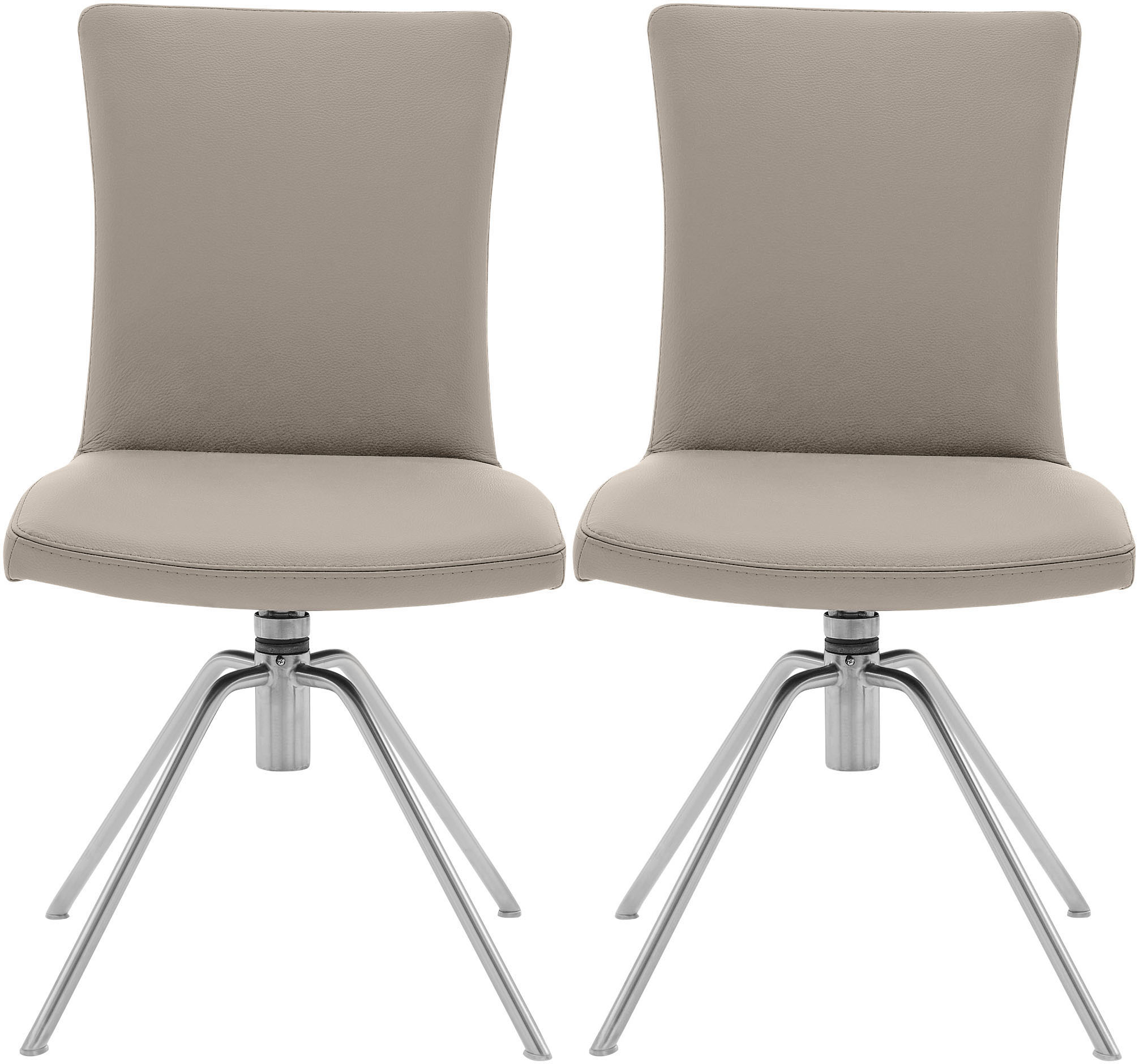 Musterring Polsterstuhl "Helmond 6700", (Set), 2 St., Echtleder, Drehgestel günstig online kaufen