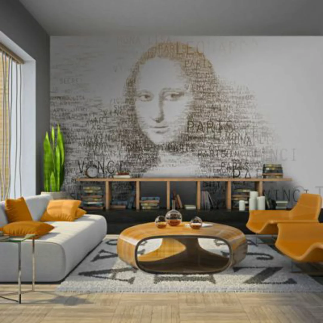 artgeist Fototapete Notizen von Leonardo da Vinci schwarz/weiß Gr. 250 x 19 günstig online kaufen
