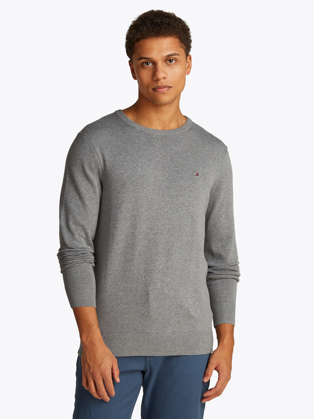 Tommy Hilfiger Rundhalspullover "ESSENTIAL COTTON CREW NECK", 100% Baumwoll günstig online kaufen