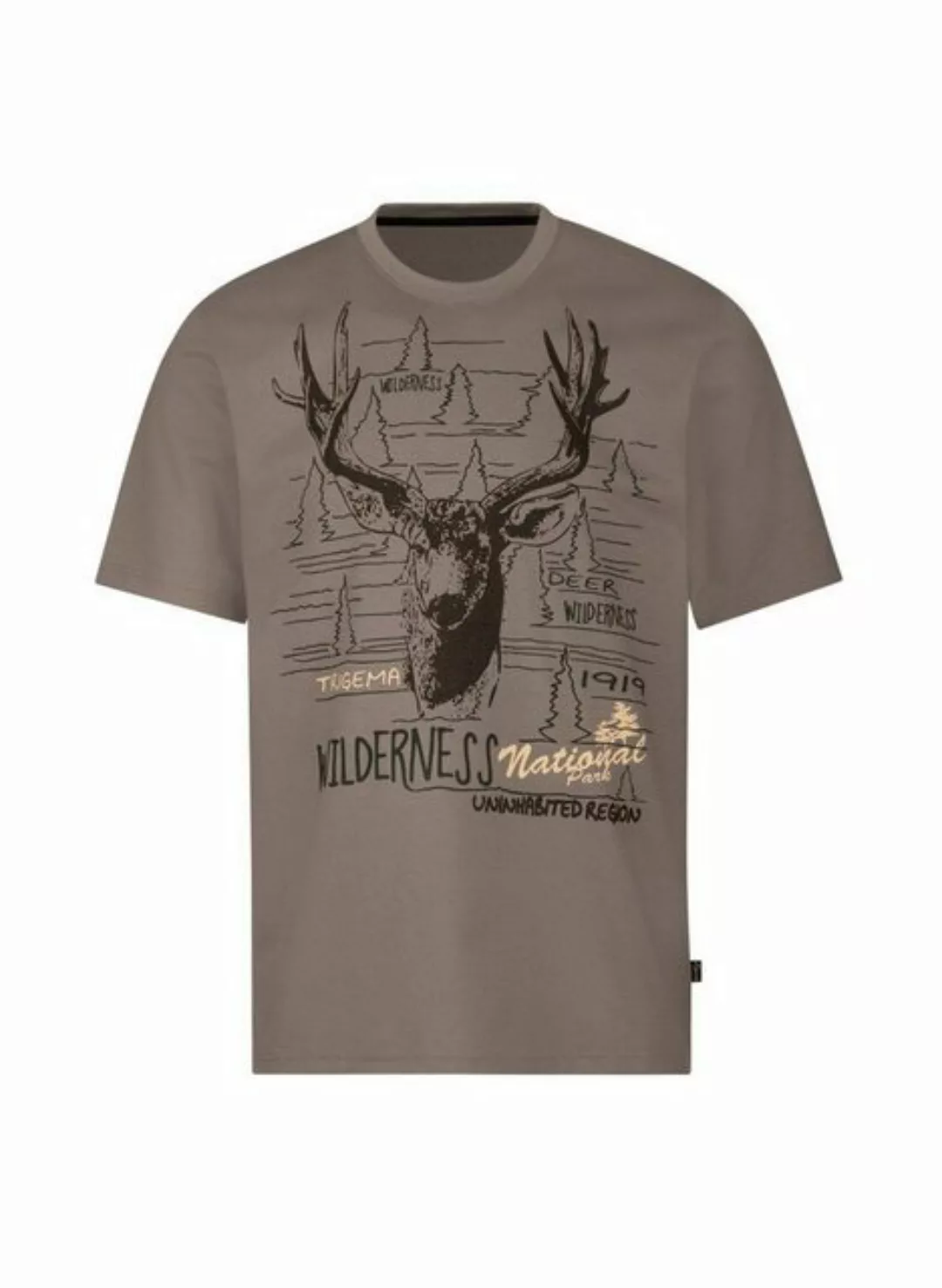 Trigema T-Shirt TRIGEMA T-Shirt mit großem Hirsch-Print (1-tlg) günstig online kaufen