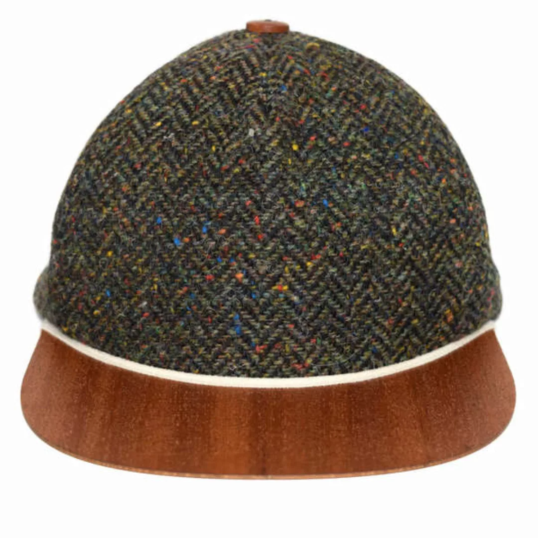 Tweed Cap Mit Edlem Holzschild Made In Germany - Sehr Bequeme Wintercap günstig online kaufen