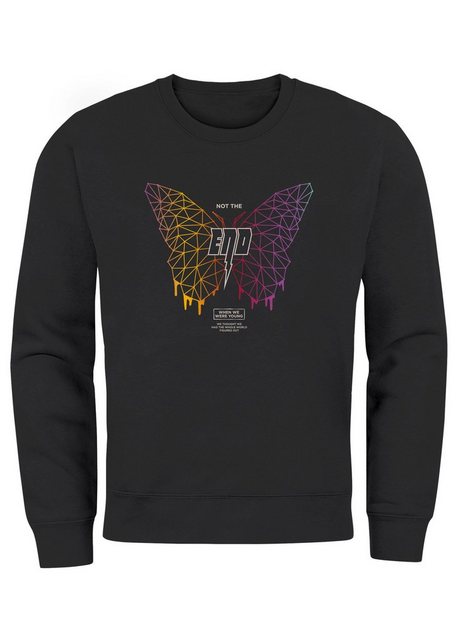 Neverless Sweatshirt Sweatshirt Herren Schmetterling Geometric Design Butte günstig online kaufen