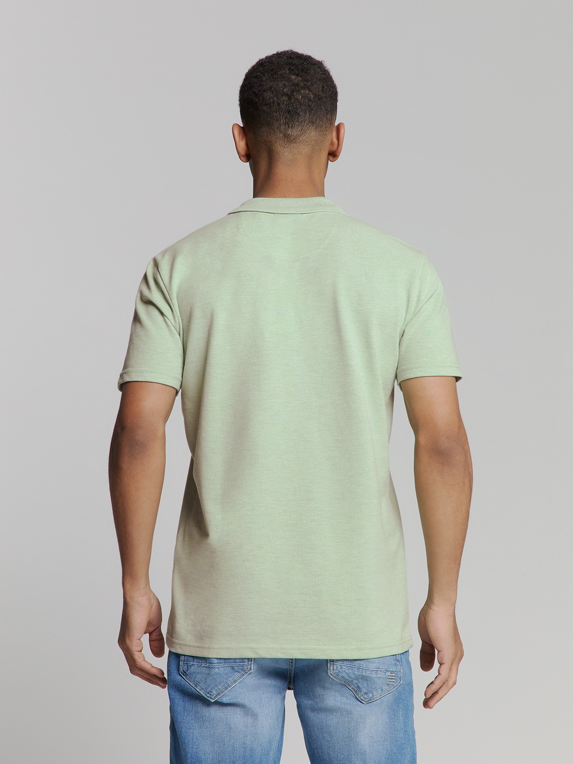 NO EXCESS Poloshirt "No Excess Poloshirt Polo Melange" günstig online kaufen
