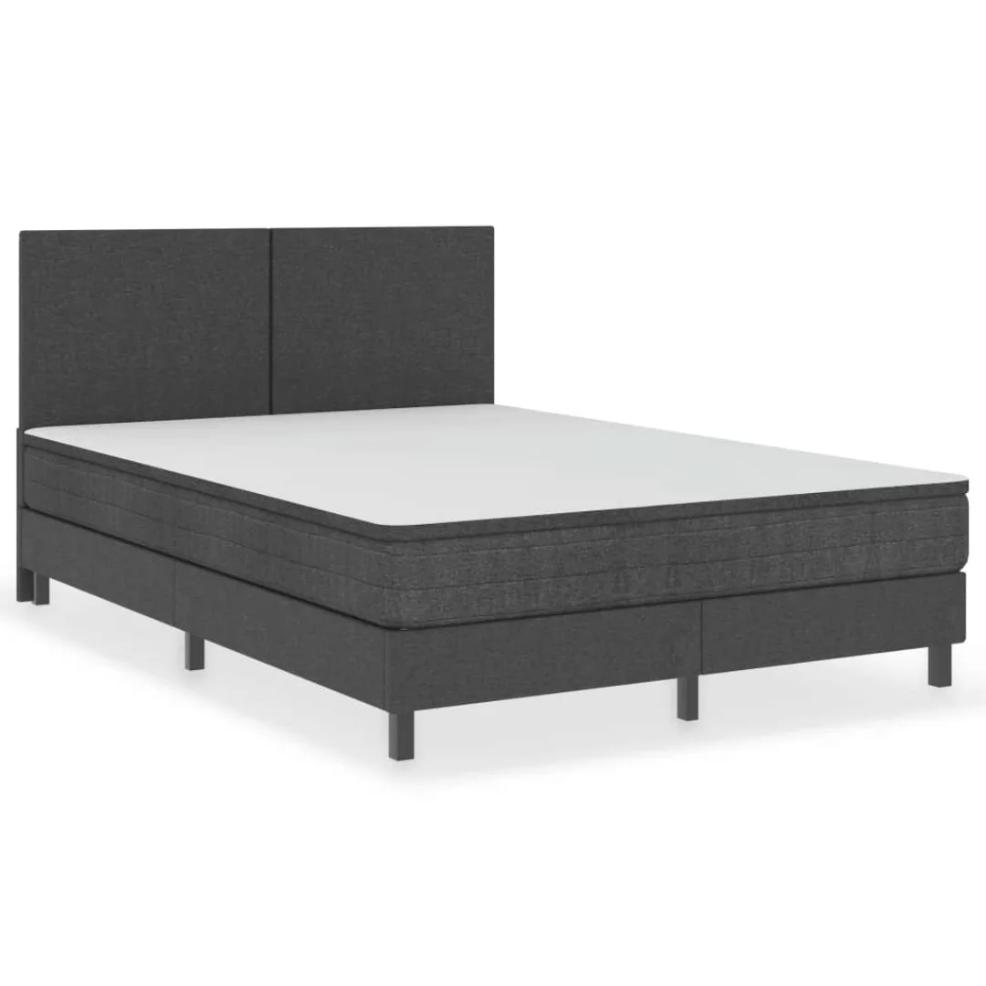 Boxspringbett Dunkelgrau Stoff 140x200 Cm günstig online kaufen