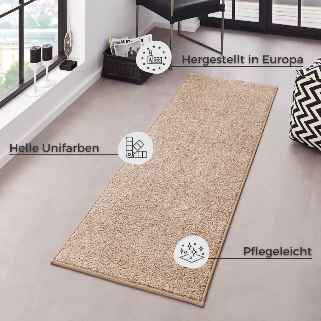 HANSE Home Läufer »Pure 100«, rechteckig, Kurzflor, Unifarben, Teppich, Mod günstig online kaufen