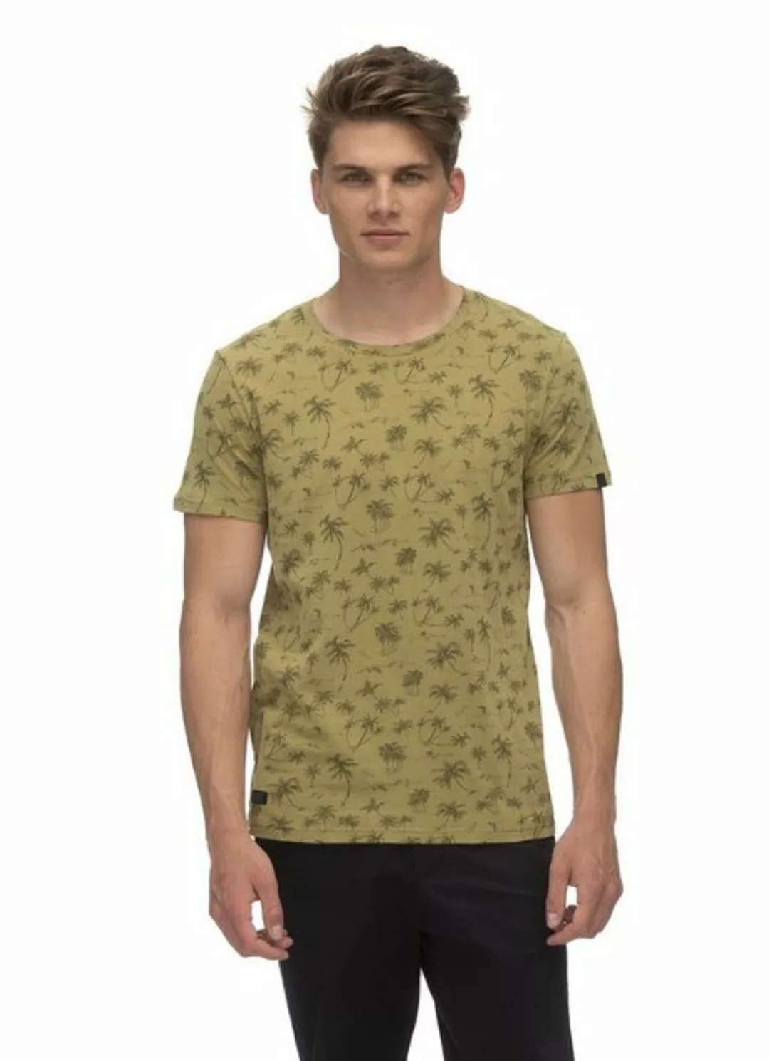 Ragwear T-Shirt mit Palmen, Wanno Light Olive günstig online kaufen