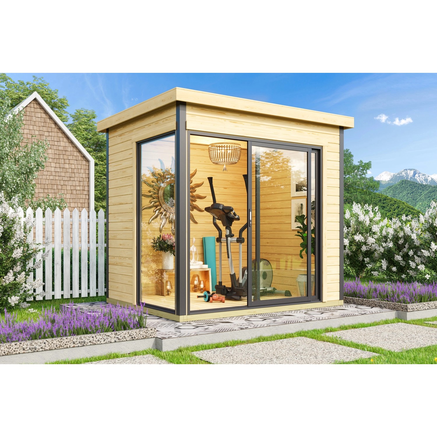 Lasita Maja Gartenhaus Domeo Mini Natur 250 cm x 200 cm günstig online kaufen