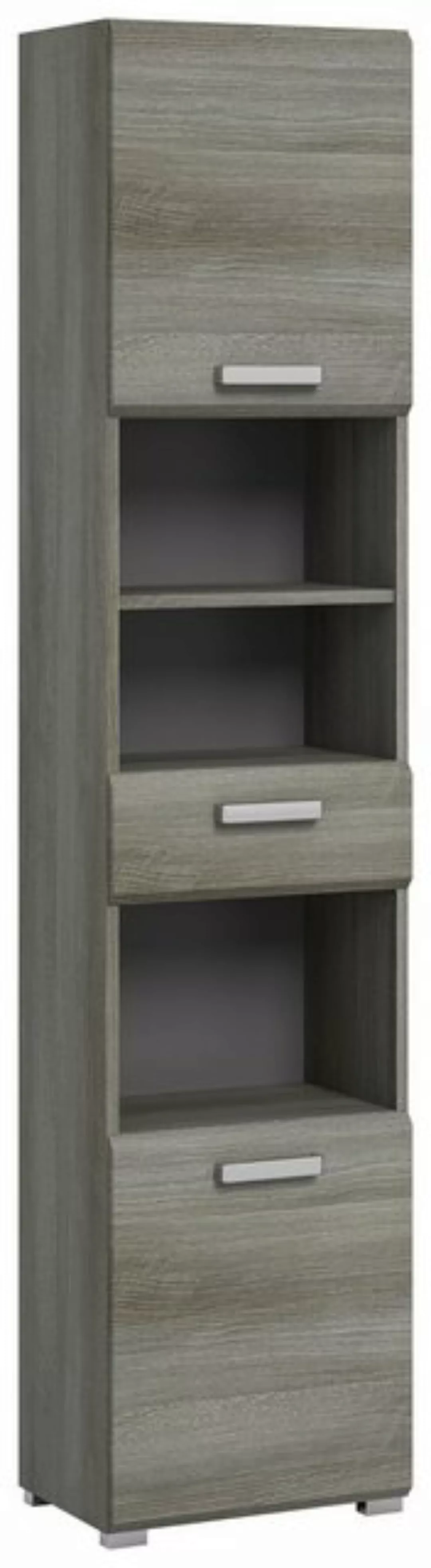 freiraum Hochschrank Silver in Rauchsilber - 40x185x33cm (BxHxT) günstig online kaufen