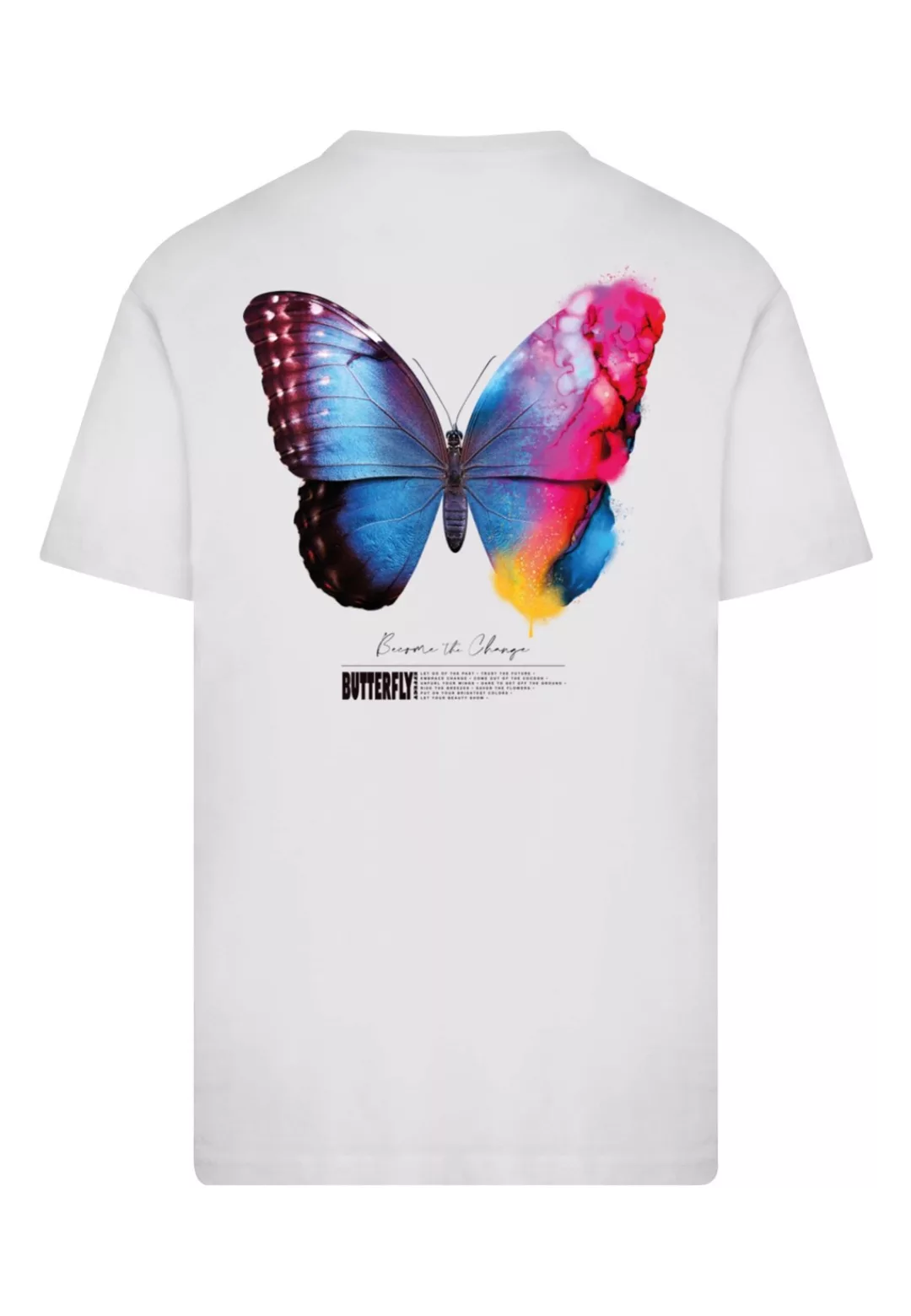 MisterTee T-Shirt "MisterTee Herren Become the Change Butterfly 2.0 Tee", ( günstig online kaufen