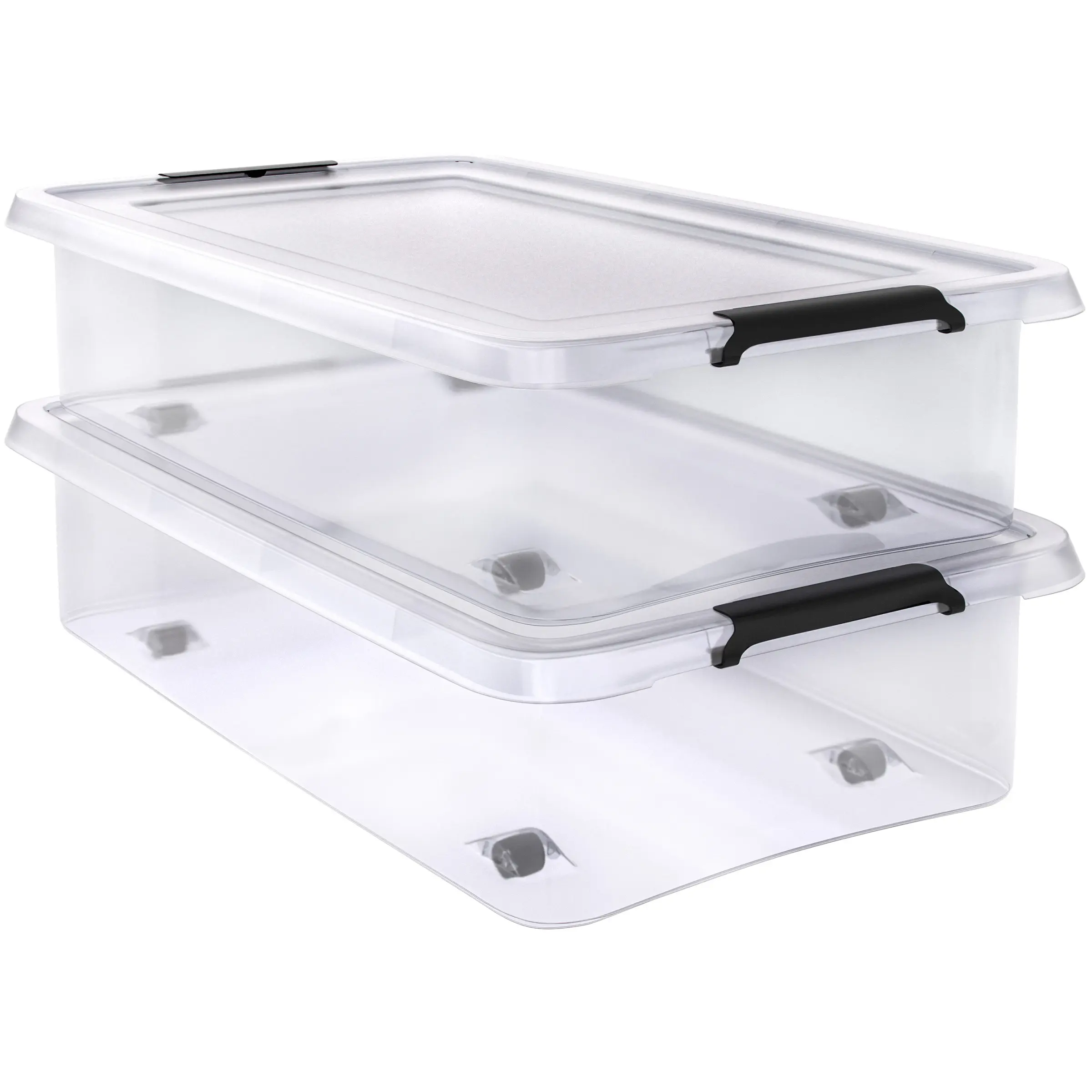 Aufbewahrungsbox 2er-Set Transparent 60x40x17cm 30L günstig online kaufen