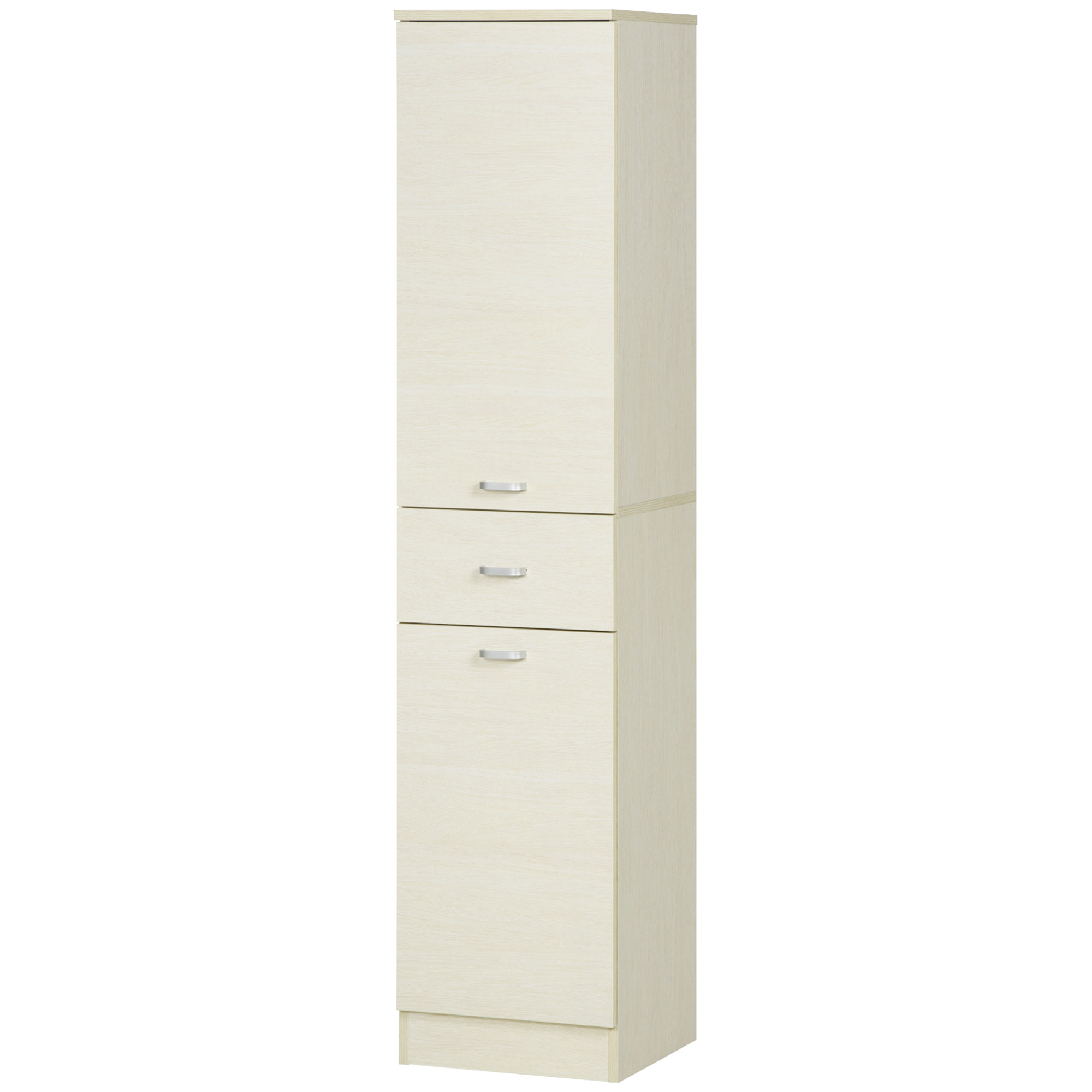 HOMCOM Badezimmersäule aus Holz mit 2 Schränken, mittlerer Schublade und ve günstig online kaufen