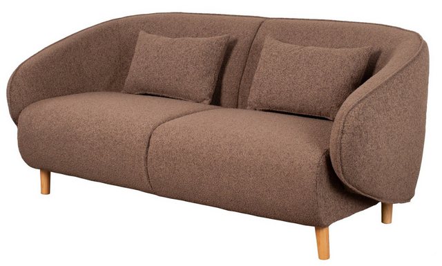 bene living Sofa Alezio inkl. Knuffelkissen - Dreisitzer - Polyester - brau günstig online kaufen