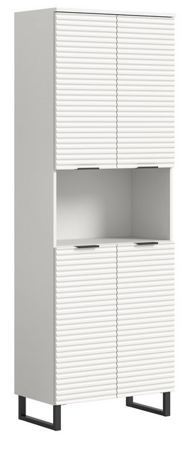 freiraum Hochschrank Riff in Weiß - 70x193x34cm (BxHxT) günstig online kaufen