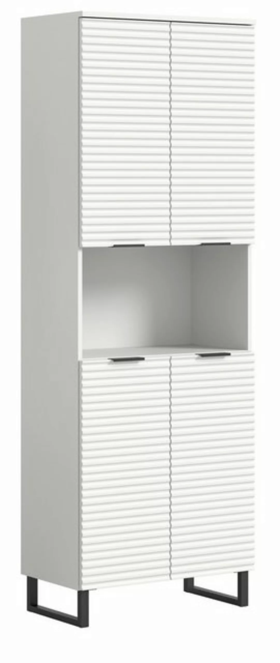 xonox.home Hochschrank in Weiß - 70x193x34cm (BxHxT) günstig online kaufen