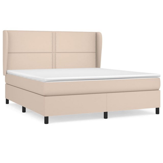 vidaXL Bettgestell, Boxspringbett Matratze Cappuccino-Braun 180x200 cm Kuns günstig online kaufen