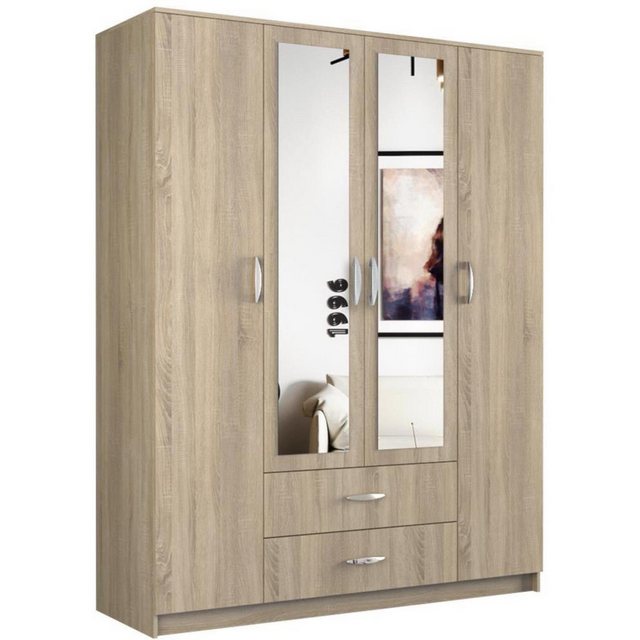 Beautysofa Drehtürenschrank Noah (160 cm Breite modernes Schrank) günstig online kaufen