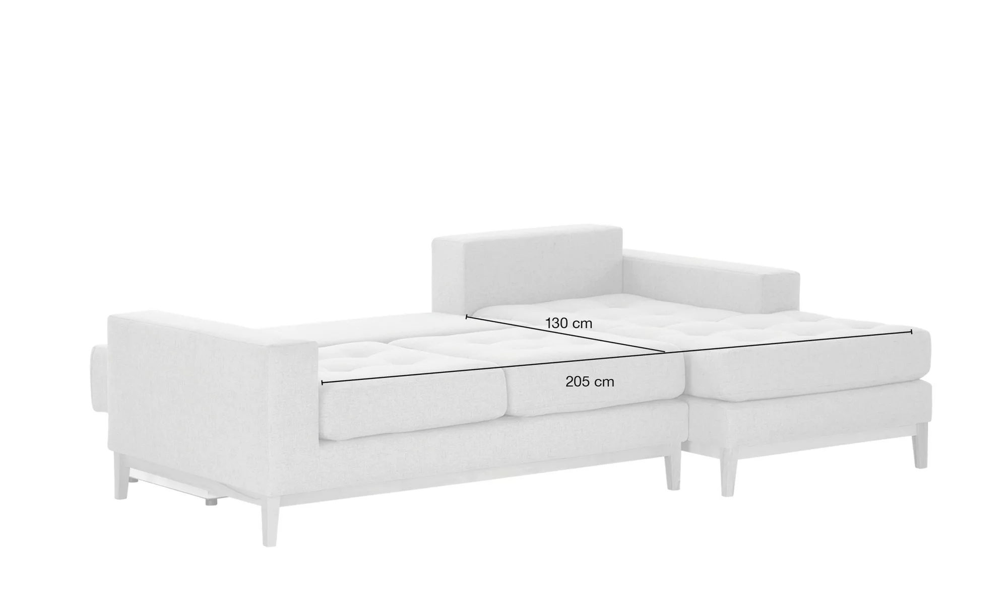 smart Ecksofa im Skandi-Look Vivien ¦ grau ¦ Maße (cm): B: 242 H: 90 T: 173 günstig online kaufen