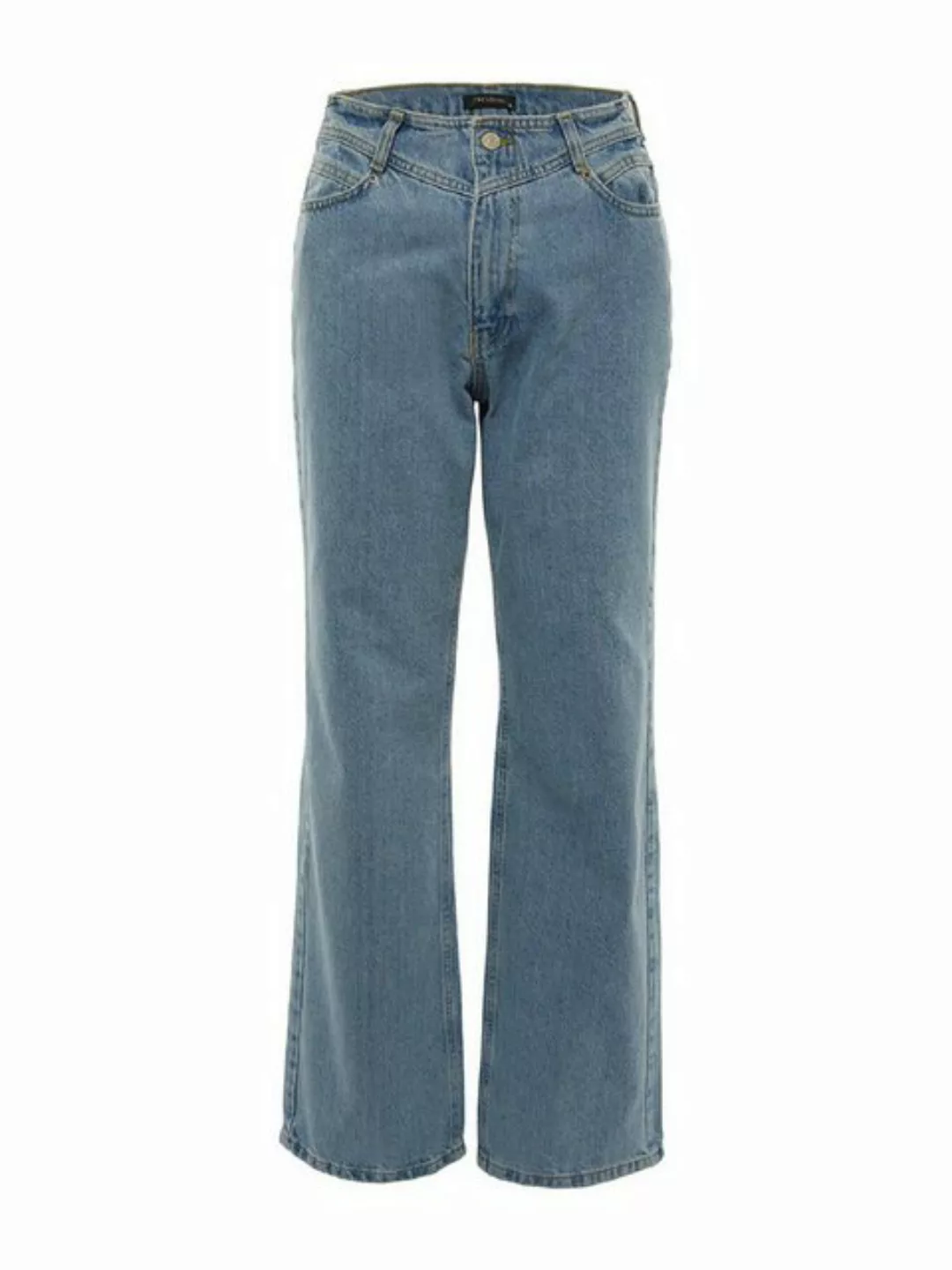 Trendyol Weite Jeans (1-tlg) Plain/ohne Details günstig online kaufen